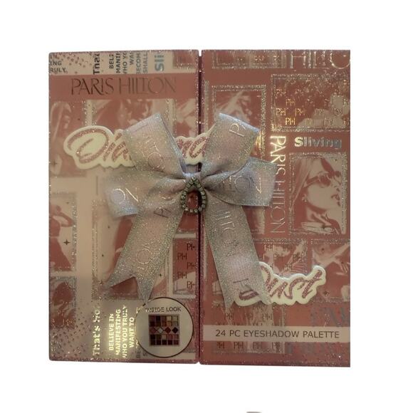 NWT Paris Hilton Shadow Palette, mirror, and Makeup Puff Set NWT - Picture 4 of 7